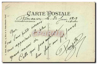 Linguaggio dei Colori — Amore sincero — G. Harlé, Parigi — Verso