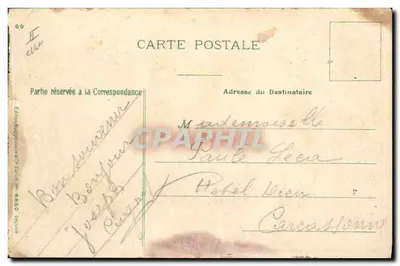 Bilhete postal antigo Fantasia O idioma das flores — Verso