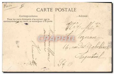 Monumento Émile Zola — Suresnes — Editor E.D. n° 124 — Verso