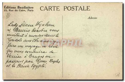 Wenecja — Nowy kosmopolityczny roman Maurice'a Dekobra, 'Gondola z Chimery' — Wydawnictwo Baudinière — Rewers