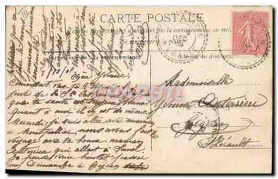 Mulher em uma grande letra C — editor Rousselot, n° 1358 — Verso