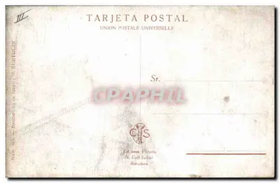 Luta de touros — cena animada — M. KEET, N° 389, Edições N. Coll Sellet, Barcelona — Verso