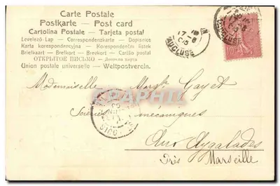Mohnblumen en landschap — multilingual ansichtkaart — uitgever onbekend — Achterkant