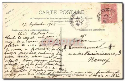 Torre de Craponne — vista enmarcada con motivos de encaje — H. L. Encaje — Reverso