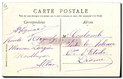 Montluçon Industrial — A Fábrica de Máquinas de Costura « HURTU » — Librairie Chaumont, Montluçon — Verso