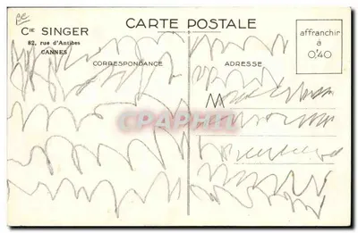 Senhora, sua máquina de costura embelezará seu interior — Máquina Singer — Editora Cie Singer, Cannes — Verso