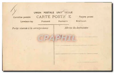 Mulher em traje de palco — penteado com penas e leque — Manuy, n°1605 — Verso