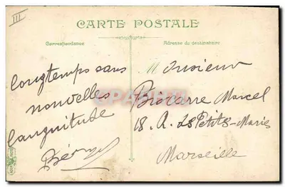 Artillerie — Départ pour le polygone — Éditeur L.V.&C. n°3728 — Reverso