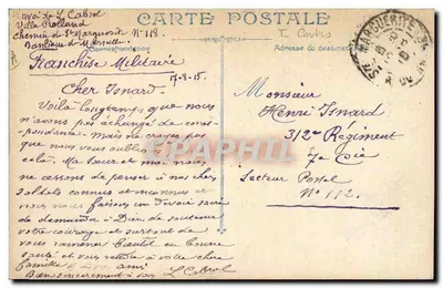Soldados em pausa — campanha de 1915 — L. Cabrol, editor — Verso