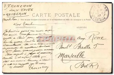 Młoda kobieta z Quiberon — kolekcja H. Laurent Port-Louis — n° 641 — Rewers