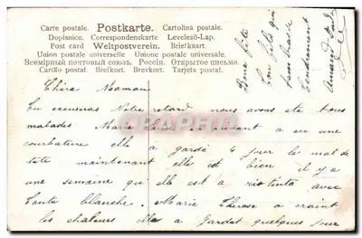 Violette poppies — landbouwlandschap met een strooikorrel — Gelukkige verjaardag — uitgever niet zichtbaar — Achterkant