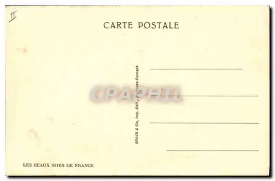 Au Grépon - Descida do Grande Gendarme — Massif do Mont-Blanc — série 13522 — editor BRAUN & Cie — Verso
