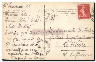 O Idioma das Flores — Carte postale ilustrada com flores e suas significações — editor REX n°431 — Verso