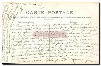 Frau und zwei junge Mädchen mit Vögeln — Verlag Emilio Graphte, Paris — Rückseite