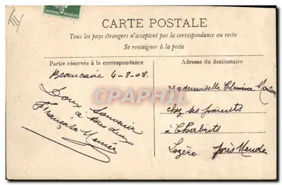 Mujer en vestido de estilo antiguo — paisaje — editor S. n° 134 — Reverso