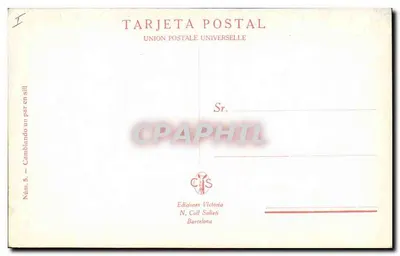 Corrida byków — torero z krzesłem — Wydawnictwo Victoria N. Coll Salieti, Barcelonie, nr 5 — Rewers