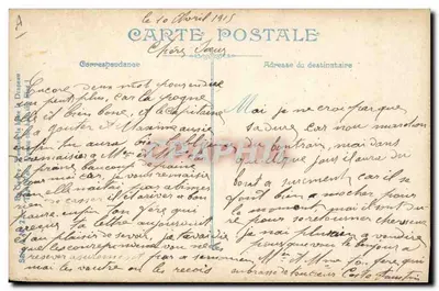 Francuscy żołnierze w pozycji — Flagę — L.V.C. — Rewers