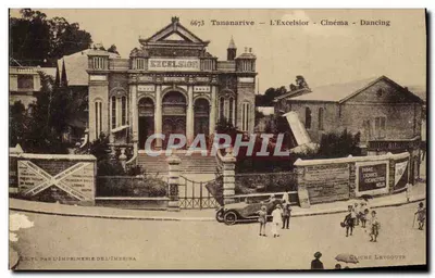 Bilhete postal antigo Cinema Tananarive L'Excelsior Cinema Dancing Madagascar TOP