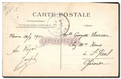 La plus jolie fille de Pont-Aven — portrait d'une femme en costume traditionnel tenant un panier — éditeur : La Poste, n° 265 — Verso