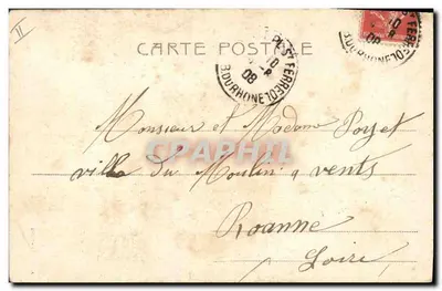 Dois homens em traje da época — cena de porto — editor ALTEROCCI & TERNI, n° 4910 — Verso