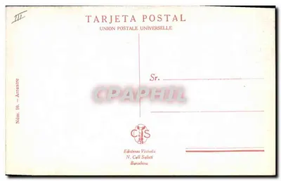 Corrida van toreros — scène van einde van gevecht — Ediciones Victoria, N. Coll Salieti, Barcelona, N° 10 — Achterkant