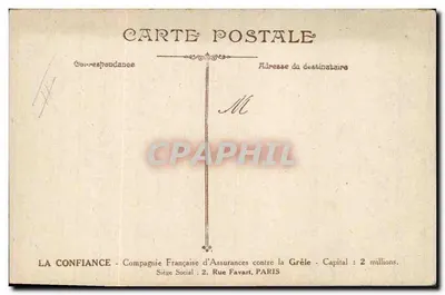 Geral francês em uniforme — retrato — editor LA CONFIANCE — Verso