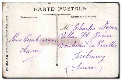 Soldados franceses com canhão — B.3. EM GUERRA — NOSSO 75 EM AÇÃO — editor Phosca — Verso