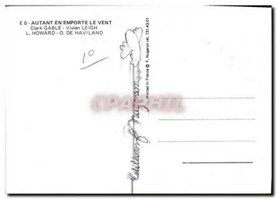 Autant en emporte le vent — Plakat filmowy — Wydawnictwo F. Nugeron — Rewers