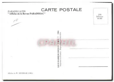 Thiên đường Latinh — Biểu ngữ của Tạp chí Thiên đường — Nhà xuất bản Louis Barbier — Mặt sau