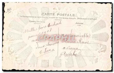 Flores — Carta de boas-vindas — editor desconhecido, número de série não visível — Verso