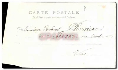 Buon Anno e Felice — cartolina di auguri con mazzo di fiori e busta decorativa — editore non visibile — Verso