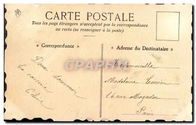 Ave carregando uma carta — rosas — editor não visível — Verso
