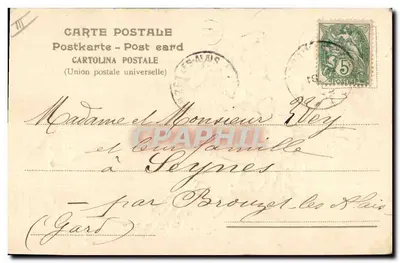 Bouquet de violetas — Porte-bonheur — editor N. Tribol — Reverso