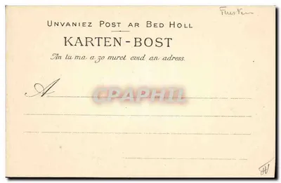 Młoda kobieta z Saint-Pol de Léon — Studium kapeluszy bretońskich — Zbiór Villard, Quimper — Rewers