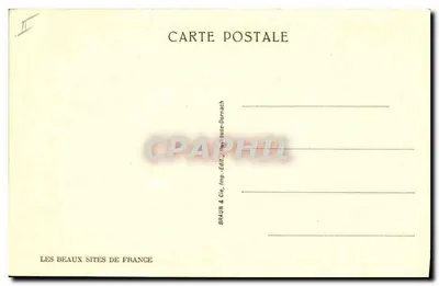 Massif do Mont-Blanc — Descida com corda em rappel até a Aiguille do Moine (3412 m), no fundo a Aiguille verde — série 13506, editada por BRAUN & Cie — Verso