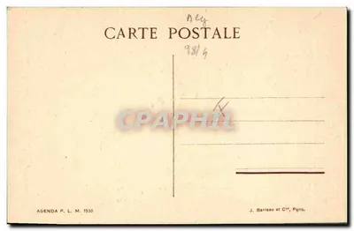 Mulher indígena ouled nail — Argélia — CL. Prouho, Agenda P. L. M. 1930 — Verso