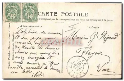 Duas jovens em uma grande carta decorada com flores — Stebbing Phot. — Verso