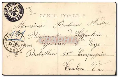 Kobieta w ramce białego leszczu — Wydawca: Émile Larcher, nr 4919 — Rewers