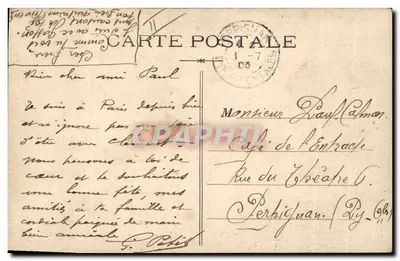 Paris — 29 de junho de 1909 — Editor Diogart, n° 10 — Verso