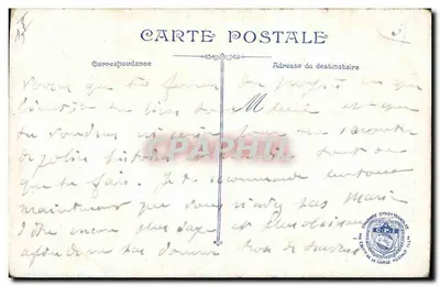 Jonge zeevogel, dromend over de oneindige blauwe golven — Frankrijk met zachte blik houdt van je boven alle andere zonen — L.V.C. n° U.4 — Achterkant