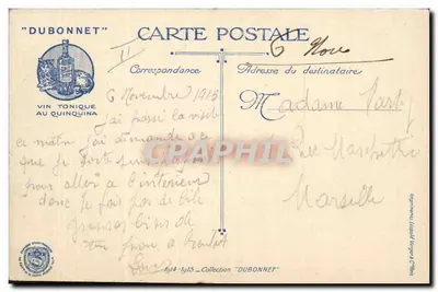 Canhão de 75 — Carregue a peça — Editor Dubonnet, Coleção 'Dubonnet' — Verso