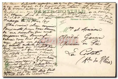 Artilharia. Partida para o polígono — L.V.A.C.I. — n° 3728 — Verso