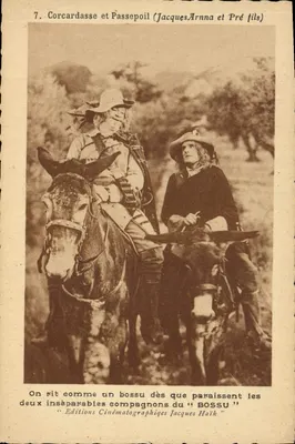 Corcardasse e Passepoil (Jacques Arnna e Pré fils) — dois inseparáveis companheiros do « BOSSU » — Éditions Cinématographiques Jacques Haïk