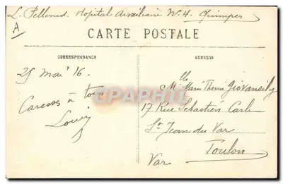 Jovem Menina e Criança de Pent-Aven — Coleção Villard, Quimper — Verso