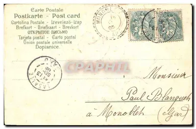 Mazzo di rose — Ricordo — Monoble (Gard) / Paul Blanquuch — Verso