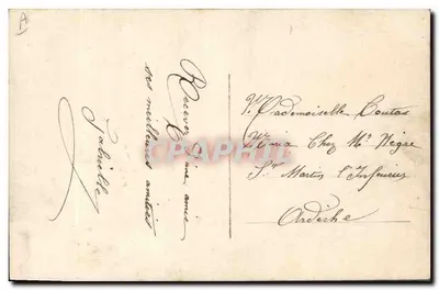 Língua dos Cimbres — Carta postal decorativa com foto de mulher e selos — Verso