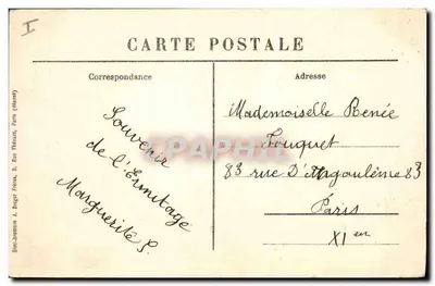 Draveil - Floresta de Sénart - Cruzeiro do Carvalho Prieur — Coleção Ponnelle — Verso