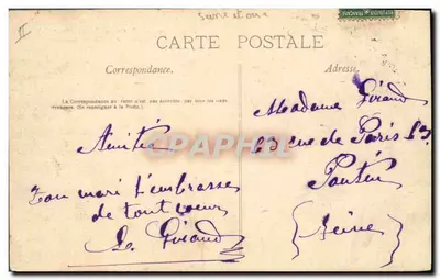 Floresta de Sénart (S.-et-O) — Cruzeiro do Carvalho d'Antin — Gantrot, editor Ivry — Verso
