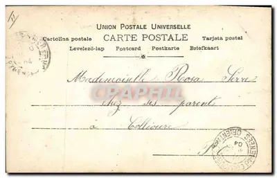 Mulheres em vestido amarelo e vermelho — Editor Fleischhauer, Paris, n° 877/19 — Verso