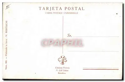 Torero na koniu — scena trzasku — Wydawnictwo Victoria N. Coll Sabeti, nr 865 — Rewers